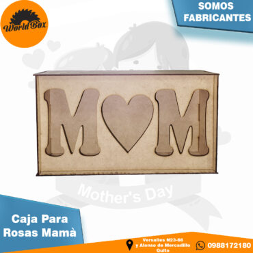 Caja para rosas Mamá