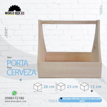 java porta cerveza pino