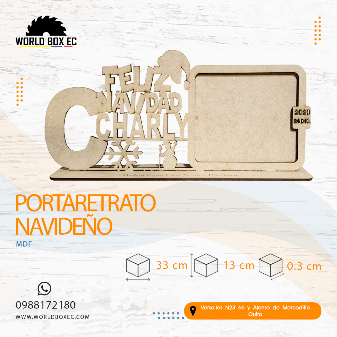 Porta retrato con base - WORLD BOX