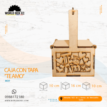 Caja con tapa ''Te Amo''