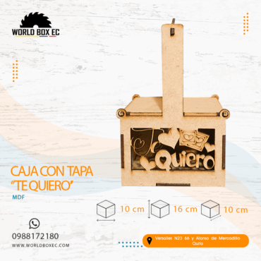 Caja con tapa ''Te Quiero''