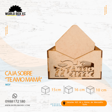 Caja sobre "Te amo Mamá''