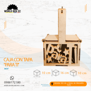 Caja con tapa ''Para ti''